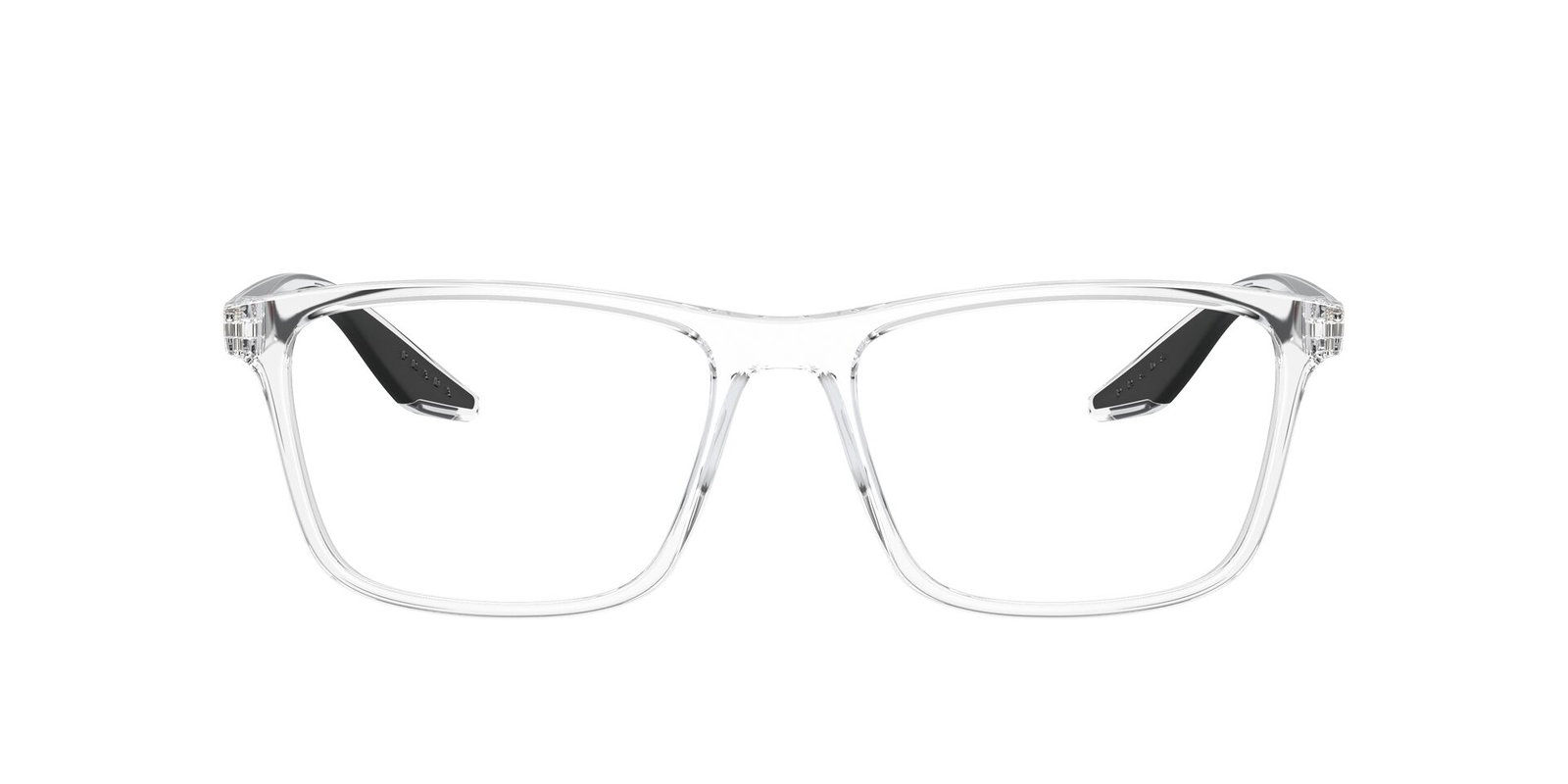Das Bild zeigt die Prada Linea Rossa Fassung PS01QV  2AZ1O1 von vorne.